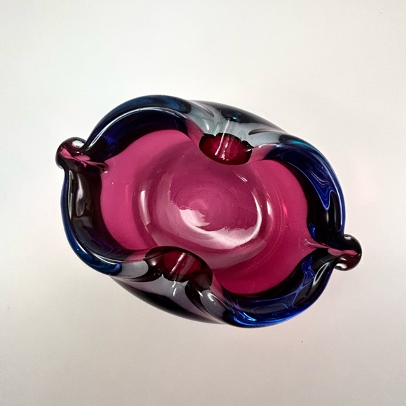 Sommerso vintage glass bowl, pink, purplish and blue - Picture 9 of 10
